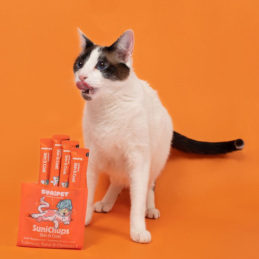 SuniChups Skin & Coat - Snack funcional para gatos 56 GR, , large image number null